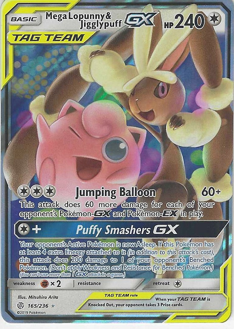 SM - Cosmic Eclipse #165/236 Mega Lopunny & Jigglypuff GX