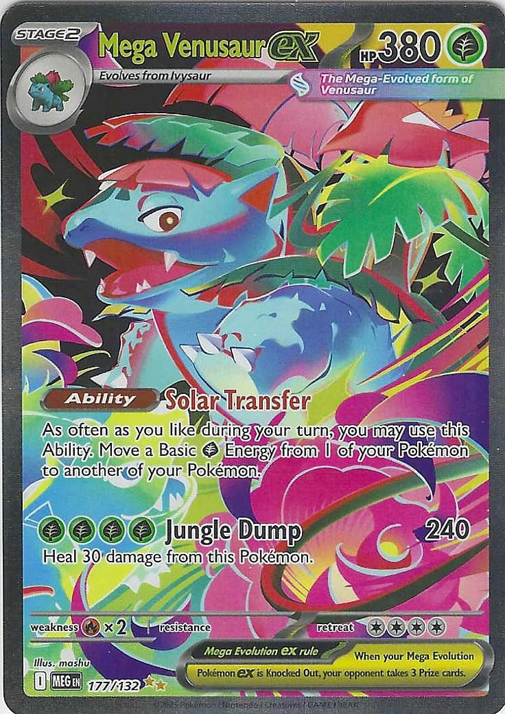 2025 ME01: Mega Evolution Mega Venusaur ex #177/132 Near Mint or Better