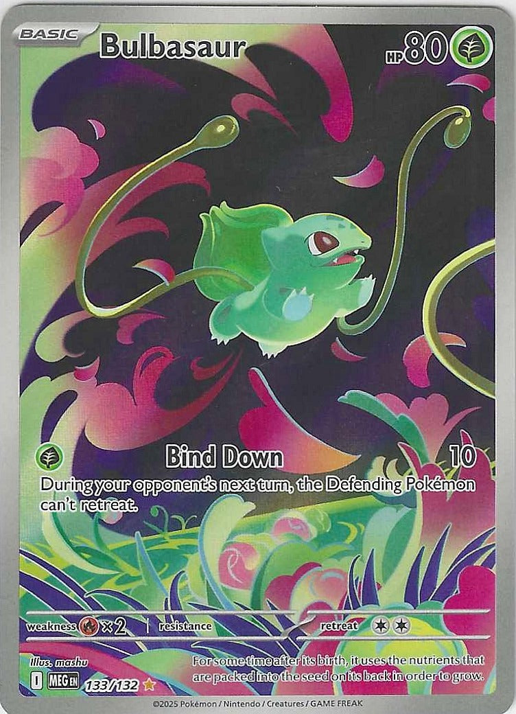 2025 ME01: Mega Evolution Bulbasaur #133/132 Near Mint or Better